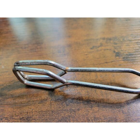 Vintage Yellow Plastic Handle 10" Stainless Steel Tongs - Made in China - Picture 4 of 8